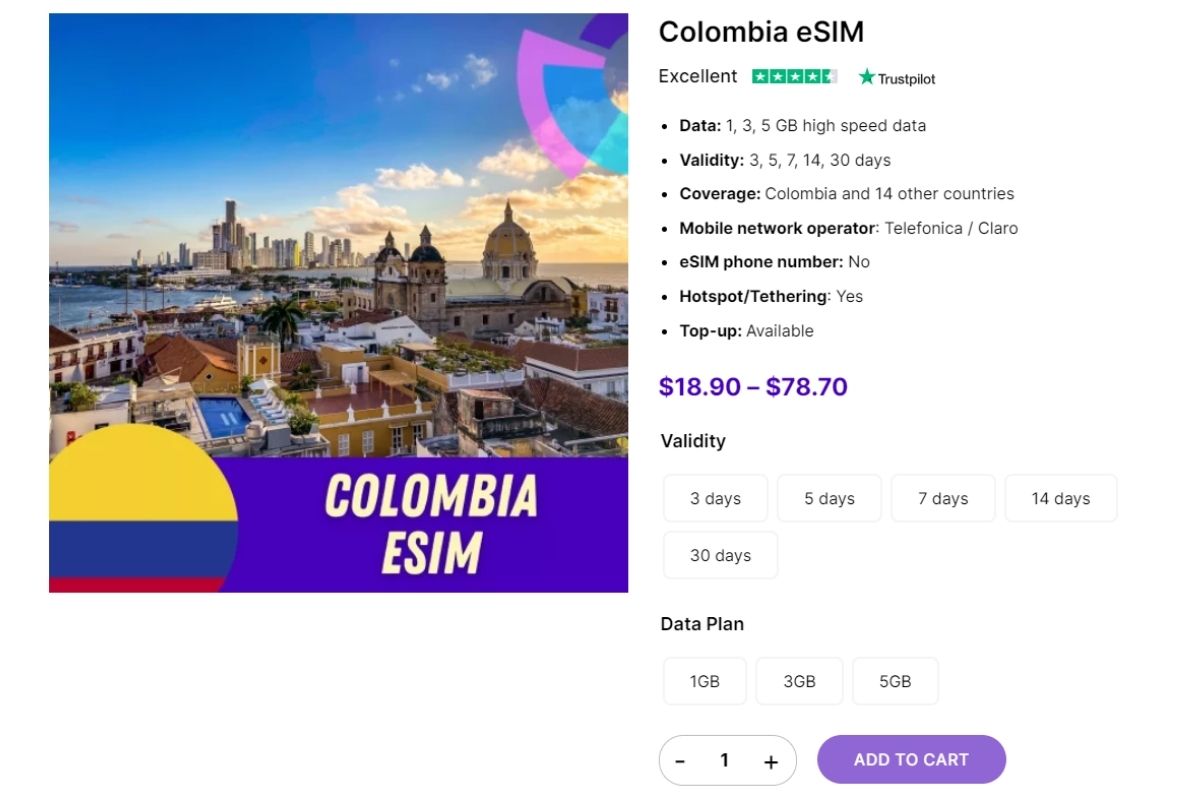 colombia esim plans